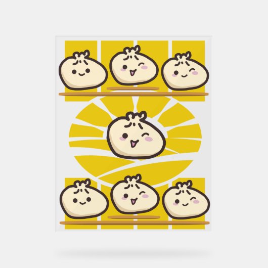 sonnige dim sum knödel  acryl bord (Voorkant)