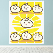 sonnige dim sum knödel  canvas afdruk (Insitu (Houten vloer))