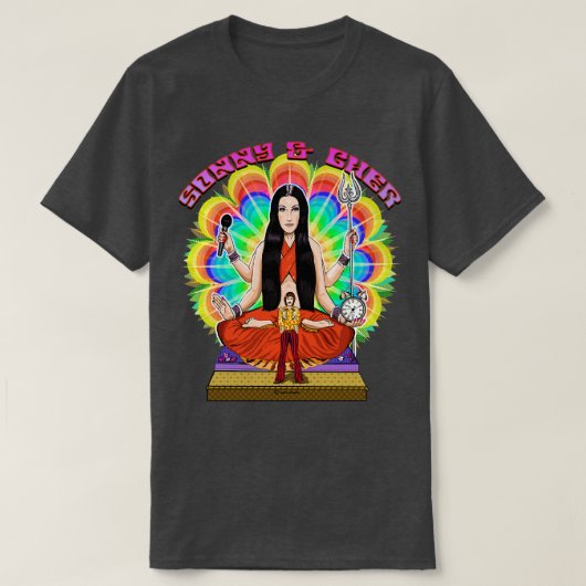 Sonny en Cher Psychedelic Goddess T-shirt (Design voorkant)