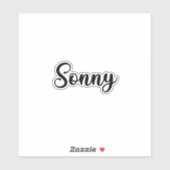 Sonny Name - handgeschreven kalligrafie Sticker (Vel)