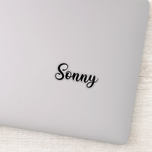 Sonny Name - handgeschreven kalligrafie Sticker (Detail)