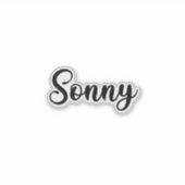 Sonny Name - handgeschreven kalligrafie Sticker (Voorkant)