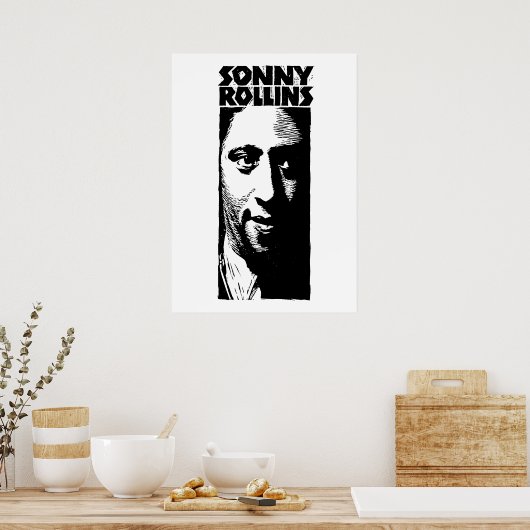 Sonny Rollins geïllustreerd Poster (Keuken)