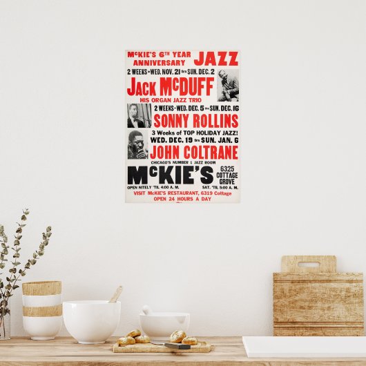 Sonny Rollins / John Coltrane / Jack McDuff Jazz Poster (Keuken)