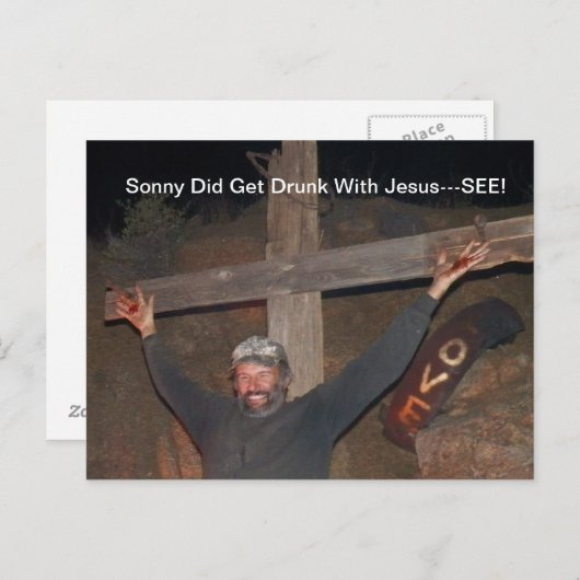 Sonny werd drink met Jezus briefkaart (Voorkant / Achterkant)