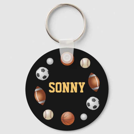 Sonny World of Sports Sleutelhanger - zwart (Voorkant)