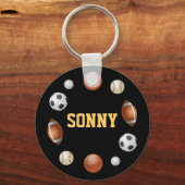 Sonny World of Sports Sleutelhanger - zwart (Voorkant)