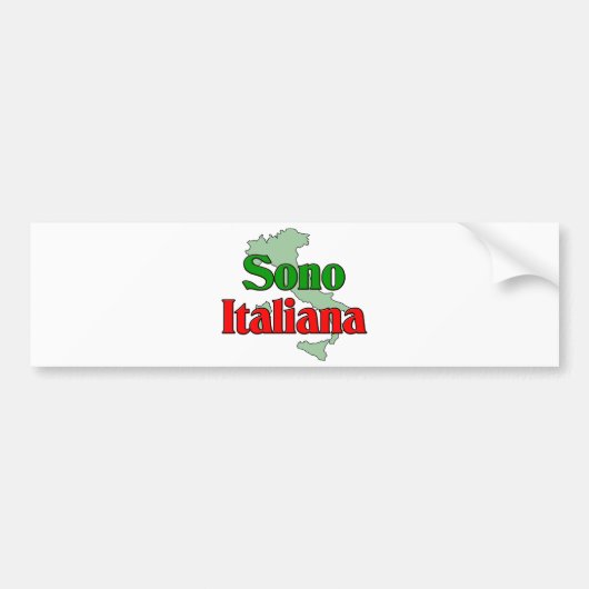 Sono Italiana Bumpersticker (Voorkant)