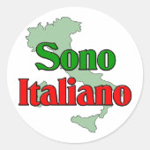 Sono Italiano Ronde Sticker (Voorkant)