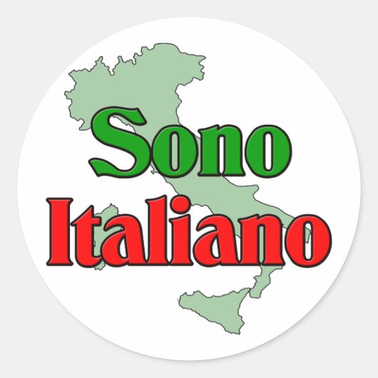 Sono Italiano Ronde Sticker (Voorkant)