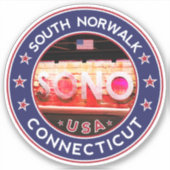 SONO South Norwalk Connecticut, South Norwalk Sticker (Voorkant)