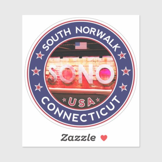 SONO South Norwalk Connecticut, South Norwalk Sticker (Vel)