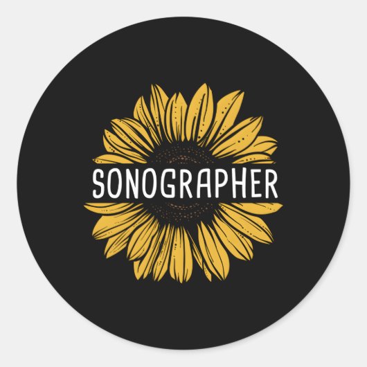 Sonograaf echografie-technicus ronde sticker (Voorkant)