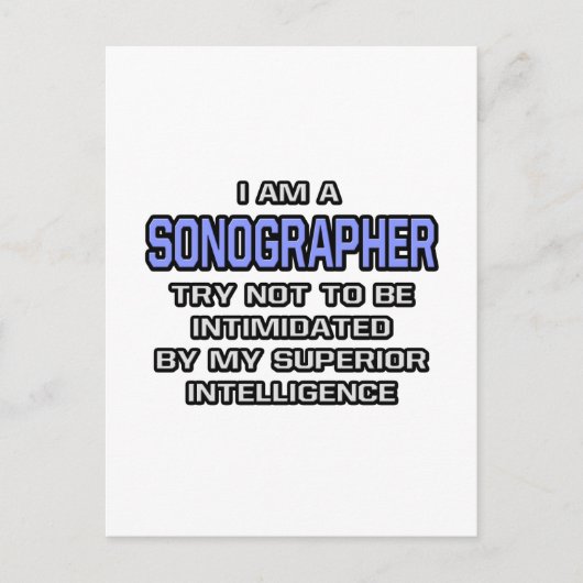 Sonograaf Joke ... Superieure intelligentie Briefkaart (Voorkant)