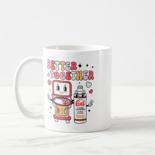 Sonograaf Valentijnsdag Ultrasound Technologist Koffiemok (Links)