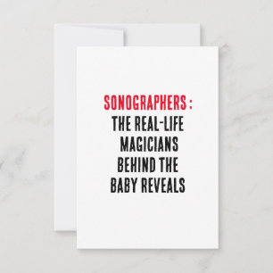 Sonografen: De echte goochelaars achter de Bedankkaart