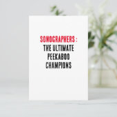 Sonografen: De ultieme peekaboo kampioenen Bedankkaart (Staand voorkant)