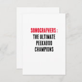 Sonografen: De ultieme peekaboo kampioenen Bedankkaart (Voorkant / Achterkant)