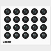 Sonografie echo tech ronde sticker (Vel)
