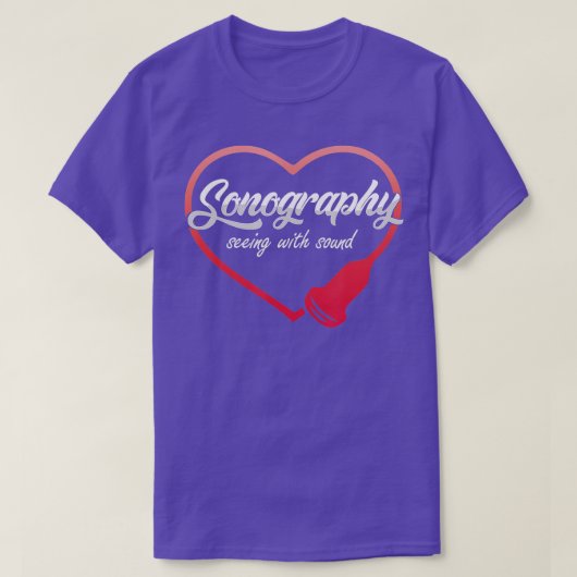 Sonografie met geluidsechografie t-shirt (Design voorkant)
