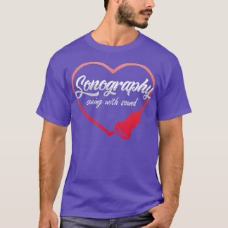 Sonografie met geluidsechografie t-shirt