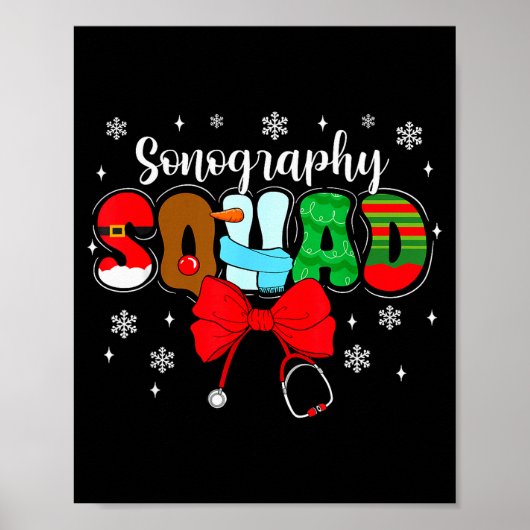 Sonografie Squad Boog Stethoscoop Sinterklaas Scha Poster (Voorkant)