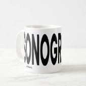 SONOGRAFIE Wrap-around tekst Persoonlijk Koffiemok (Voorkant links)