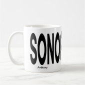 SONOGRAFIE Wrap-around tekst Persoonlijk Koffiemok (Links)