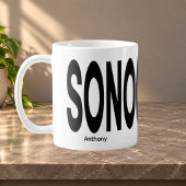 SONOGRAFIE Wrap-around tekst Persoonlijk Koffiemok