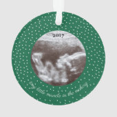 Sonogram Afbeelding Tiny Little Mirakel in The Mak Ornament (achterkant)