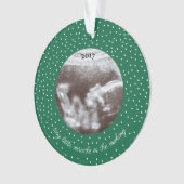 Sonogram Afbeelding Tiny Little Mirakel in The Mak Ornament (voorkant)