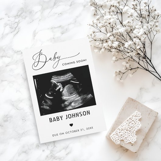 Sonogram Baby binnenkort zwangerschapsaankondiging Kaart