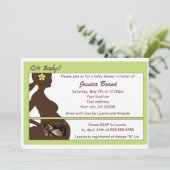 Sonogram Baby shower Uitnodiging (Staand voorkant)