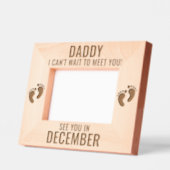 Sonogram Daddy wordt Baby Bump Vaderdag Gegraveerde Lijstjes (Links)