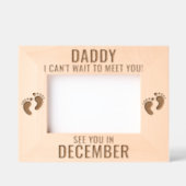 Sonogram Daddy wordt Baby Bump Vaderdag Gegraveerde Lijstjes (Voorkant)