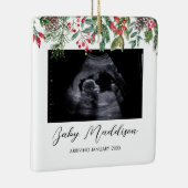Sonogram Echografie Baby's Eerste Kerstmis Keramisch Ornament (Rechts)