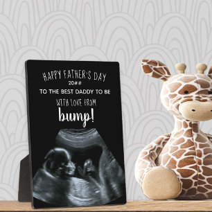 Sonogram Foto Black en White Best Papa to be Fotoplaat