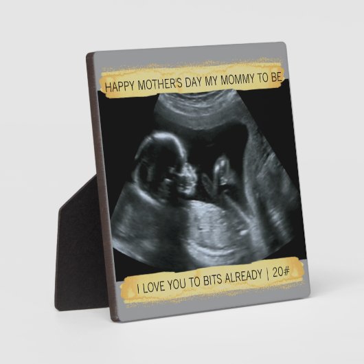 Sonogram Foto mama om van je te houden Fotoplaat (Voorkant)