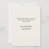 Sonogram Foto neutraal crème Aankondiging (Achterkant)