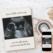 Sonogram Foto neutraal crème Aankondiging
