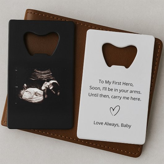 Sonogram Gift voor Dad Ultrasound Photo Wallet Kaa Creditkaart Flessenopener