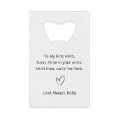 Sonogram Gift voor Dad Ultrasound Photo Wallet Kaa Creditkaart Flessenopener (Voorkant)