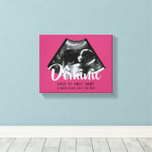 Sonogram Keepsake Baby Echografie Canvas Print (Insitu (Houten vloer))