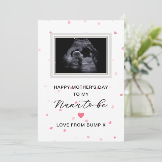 Sonogram Moederdag van Bump naar Nana Kaart (Staand voorkant)
