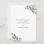 Sonogram Neutral Green Card Baby Announcement Aankondiging (Achterkant)