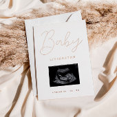 Sonogram Roos Gold Foil Zwangerschap Aankondiging