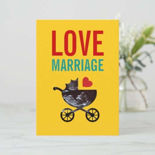 Sonogram Ultrasound Baby shower Invitation Kaart (Staand voorkant)