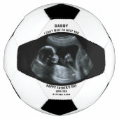 Sonogram Zwangerschap Foto Zwart Wit Gepersonalise Voetbal (Voorkant)