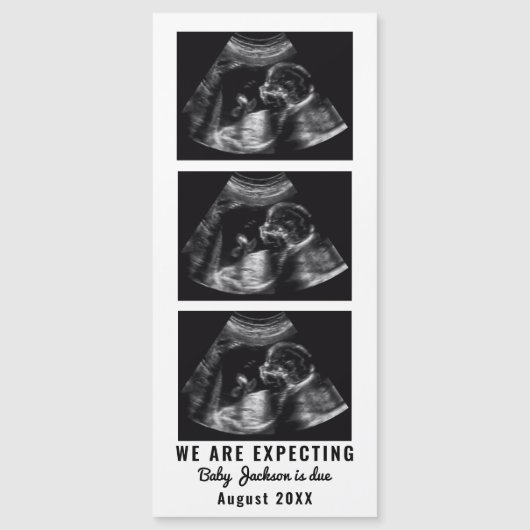 Sonogram zwangerschapsaankondiging Fotobooth Strip (Voorkant)