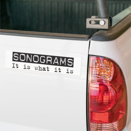 Sonogrammen Het is Bumpersticker (Op Truck)